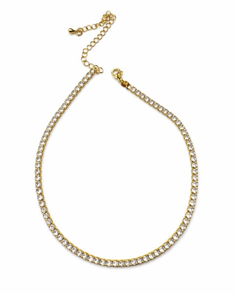Golden Tennis Necklace