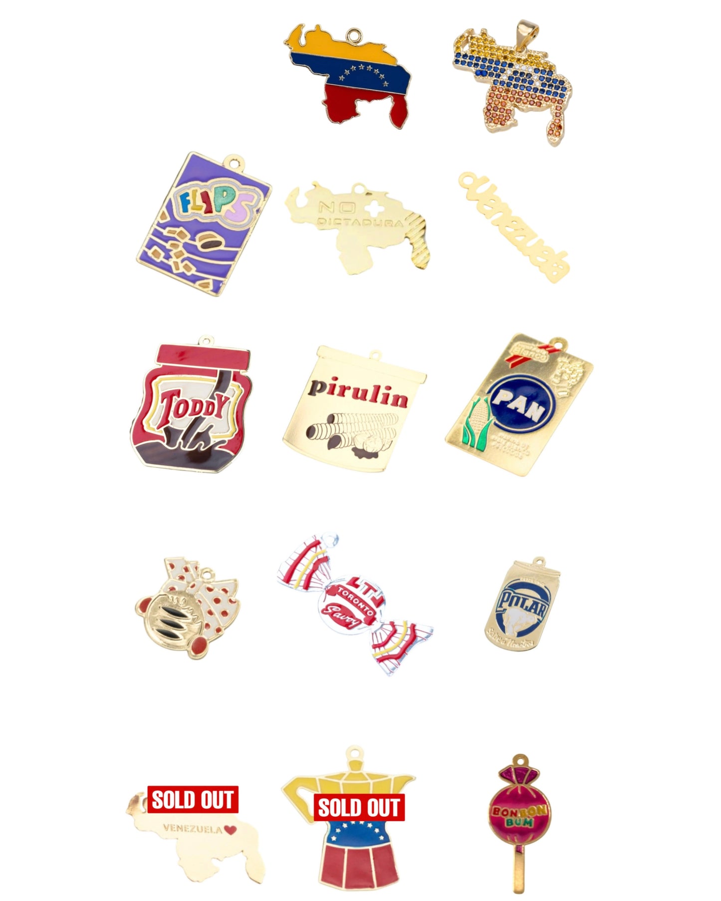 Necklace charms Venezuela – 5 dijes