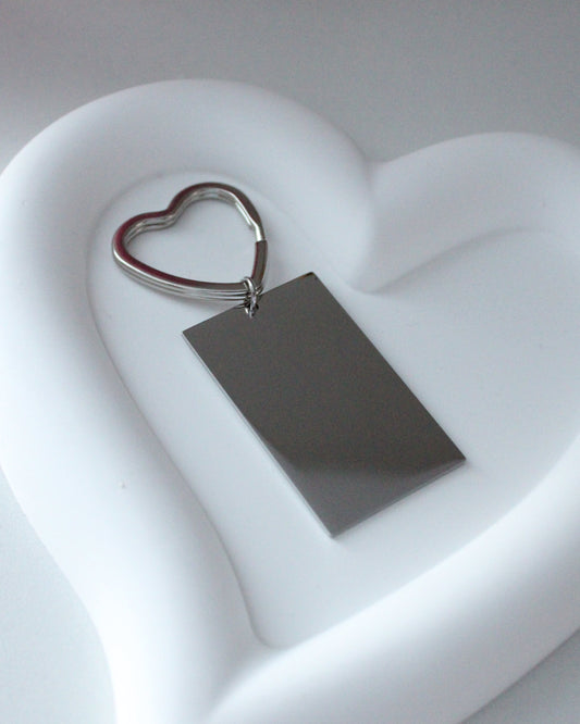 Silver Heart Keychain