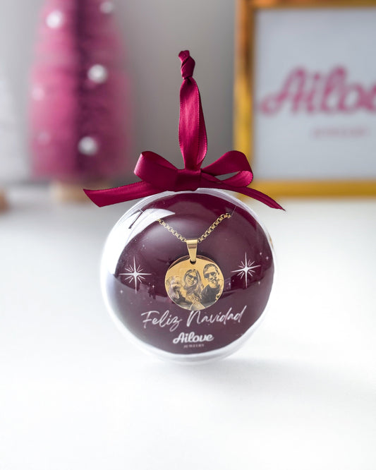 Set Especial: Collar Personalizado + Esfera para Árbol